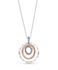 Two-tone Circles Pendant & Necklace