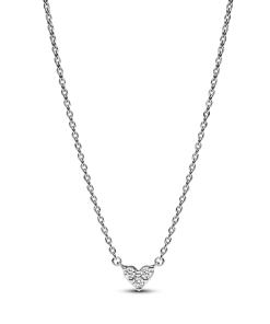 Triple Stone Heart Collier Necklace