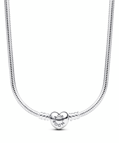 Moments Heart Clasp Snake Chain Necklace