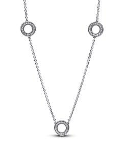 Pavé Circles Chain Necklace