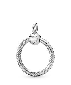 Small sterling silver O Pendant