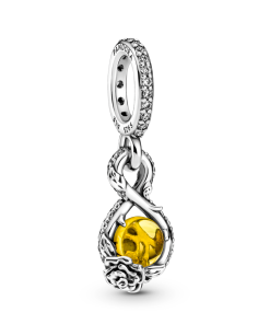 Belle Infinity & Rose Flower Pendant