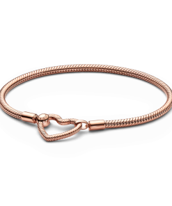 Moments Heart Closure Snake Chain Bracelet