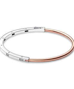 Signature Two-tone I-D Pavé Bangle