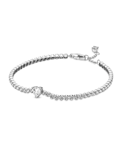 Sparkling Heart Tennis Bracelet