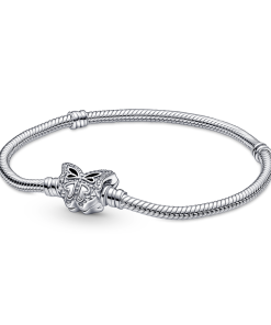 Moments Butterfly Clasp Snake Chain Bracelet