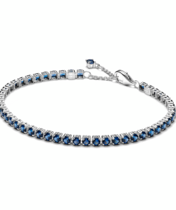 Sparkling Blue Tennis Bracelet