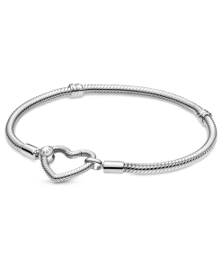 Moments Heart Closure Snake Chain Bracelet