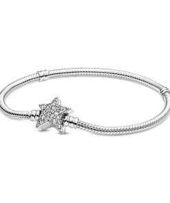 Moments Asymmetric Star Clasp Snake Chain Bracelet