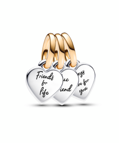Two-tone Splittable Friendship Triple Dangle Charm