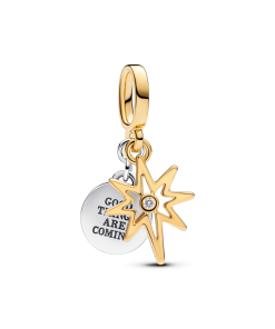 Engravable North Star Lab-grown Diamond Dangle Charm