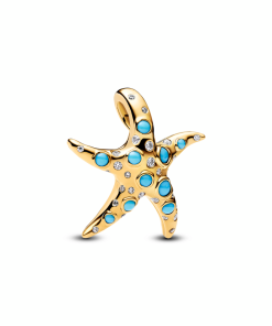 Sparkling Blue Starfish Dangle Charm