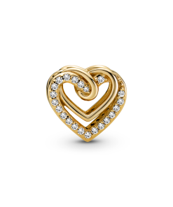 Sparkling Entwined Hearts Charm