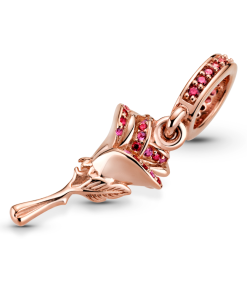 Rose Flower Dangle Charm