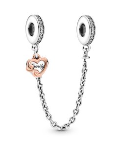 Family Heart Safety Chain Charm
