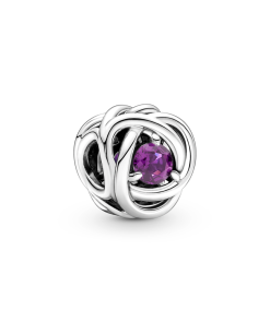 Purple Eternity Circle Charm