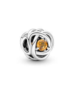 November Birthstone Eternity Circle Charm