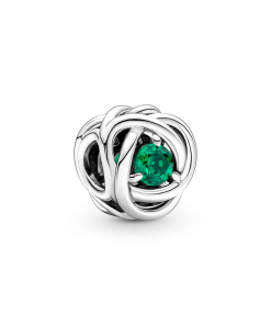 May Birthstone Eternity Circle Charm