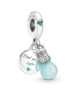 Glow-in-the-dark Lightbulb Double Dangle Charm