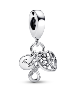 Family Infinity Triple Dangle Charm