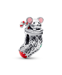 Festive Mouse & Stocking Charm