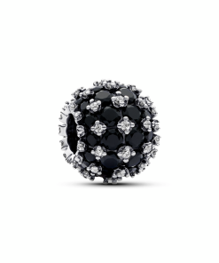 Sparkling Pavé Round Black Charm