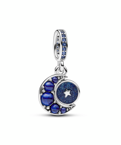 Sparkling Moon Spinning Dangle Charm