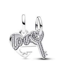 Splittable Heart & Key Dangle Charm