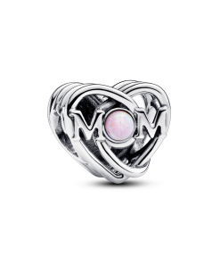 Openwork Mum & Heart Charm