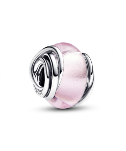 Encircled Pink Murano Glass Charm