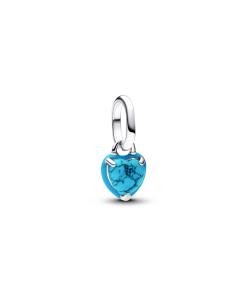 Turquoise-coloured Heart Mini Dangle Charm