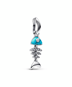 Turquoise-coloured Fishbone Dangle Charm