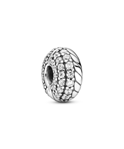 Pavé Snake Chain Pattern Clip Charm