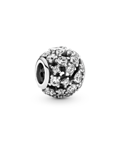 Sparkling Round Openwork Charm