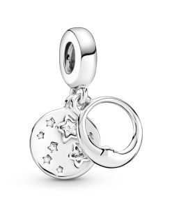 Sleeping Moon and Stars Dangle Charm