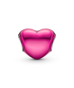 Metallic Pink Heart Charm