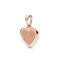 Heart pendant in diamond-pointed Rose