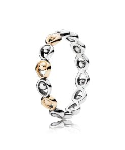 Silver ring with 14k