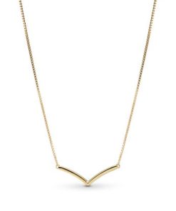Wishbone 14k Gold Plated  collier