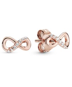 Sparkling Infinity Stud Earrings